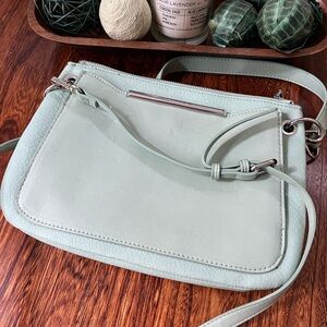 Enzo Angiolini Green Crossbody Bag with Silver Accents